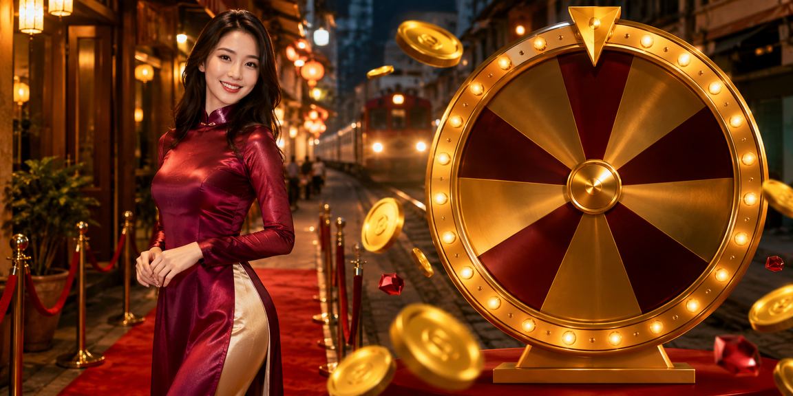 Khách hàng nhận voucher tại Hà Nội trong trang phục truyền thống